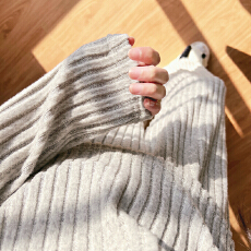 批发慵懒风毛毛抓绒蕾丝边睡衣两件套温柔针织四季通用坑条条纹家居服