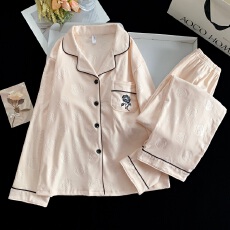 批发秋冬新款德绒加厚<b class='q'>睡衣</b>女保暖家居服 轻奢抗静电套装