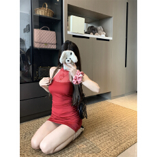 批发烫钻网纱吊带连衣裙女夏季纯欲性感收腰包臀裙名媛绝美抹胸小<b class='q'>裙子</b>