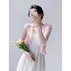 批发已出货 防晒<b class='q'>针织</b>开<b class='q'>衫</b>女薄款外搭罩<b class='q'>衫</b>夏季披肩冰丝小坎肩外套