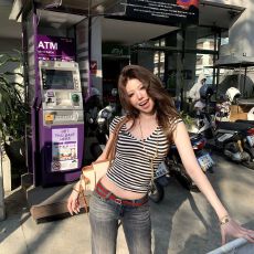 已出货 收腰日系显瘦春夏休闲女百搭网红条纹T恤外穿