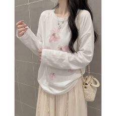 批发已出货 大码春季新款印花长袖防晒罩衫女2026薄款宽松上衣