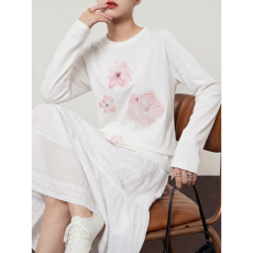 批发已出货 大码印花长袖防晒罩衫女春季2026新款薄款宽松上衣