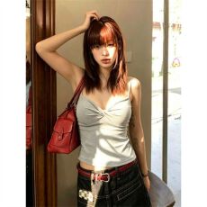 批发带胸垫吊带背心女夏短款上衣