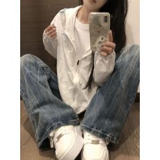 批发慵懒波点连帽防晒衣女夏薄款透气防紫外线休闲宽松百搭<b class='q'>外套</b>