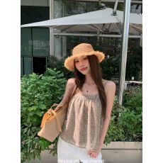 批发韩系复古豹纹吊带无袖背心女夏季新款纯欲风内搭垂感小众辣妹上衣