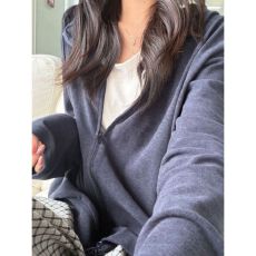 批发秋季小个子宽松慵懒假两件外套韩系长袖上衣 当季热卖 松弛感