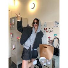 批发短款外套女秋季新款<b class='q'>通勤</b>宽松显瘦长袖外套上衣 新款上市 港风