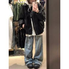 批发pu皮衣外套女2026新款秋季宽松美式加棉加厚皮夹克小个子短款上