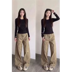 批发正肩长袖<b class='q'>t</b><b class='q'>恤</b>女白色秋季打底衫修身显瘦漂亮上衣 2026秋季新款