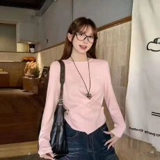 批发年针织打底衫毛衣女内搭早秋新款高级设计慵懒风上衣 秋款上新