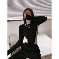 批发*1 甜辣短款T恤打底衫女早秋紧身<b class='q'>爵士舞</b><b class='q'>服装</b>jazz上衣小众 上新款