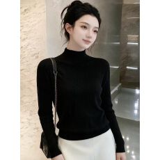 批发半高领毛衣打底衫女内搭秋冬装2026年新款温柔风 洋气针织上衣