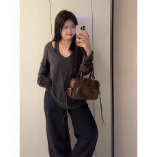 批发大码胖mm假两件小众长袖T恤女2026秋<b class='q'>冬</b>季设计感宽松休闲修身上衣