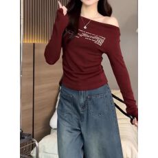 批发辣妹修身长袖T恤女秋显瘦短款上衣 秋<b class='q'>冬</b>新款 韩系 简约风 巨显瘦