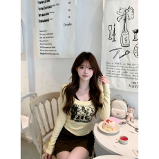 秋冬复古假两件修身显瘦上衣女 早秋新款 洋气 减龄 不挑身材