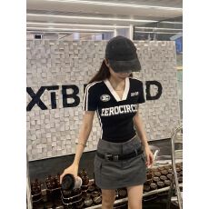 批发已出货 街头甜酷风印花短款女设计感小众修身显瘦<b class='q'>运动</b>短袖上衣