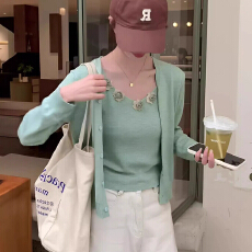 批发套装韩高级圆领<b class='q'>春</b>夏季吊带慵懒风两件套上新款百搭时尚