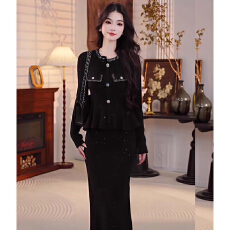 批发【两件套】韩版时尚百搭洋气今年流行的春<b class='q'>秋</b>上衣+半身裙套装