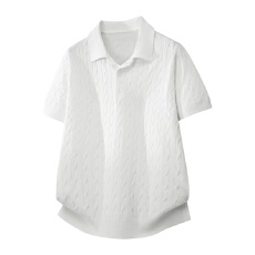 短袖POLO衫男款2026春夏新款针织翻领时尚T恤上衣夏百搭薄款潮流