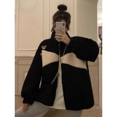 批发原版尺寸加厚300克羊羔绒2026秋冬季韩版懒风<b class='q'>开衫</b>上衣外套