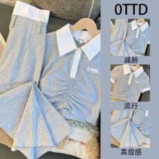 批发休闲时尚套<b class='q'>装</b>秋季2026年新款女夏运动<b class='q'>装</b>时髦阔腿裤高级显瘦两件套