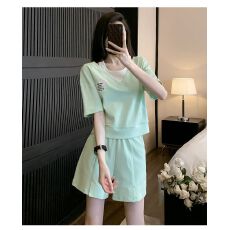 批发小个子休闲套装女夏2026<b class='q'>新款</b>宽松显瘦短袖短裤洋气<b class='q'>运动</b>套装两件套
