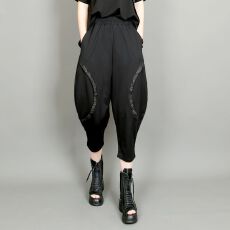 批发预3/21【捻丝/九分裤/有口袋】<b class='q'>女</b>宽松小脚哈伦裤夏新潮灯笼休闲裤