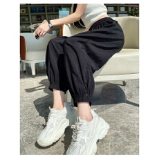 批发四面弹 抖抖裤夏季运动裤子<b class='q'>女</b>韩版宽松显瘦小个子休闲束脚灯笼裤
