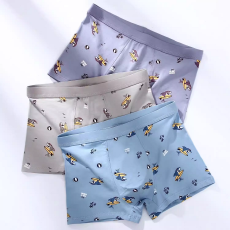 批发2026新款男士内裤纯棉抑菌透气大码青少年男式四角短裤男生平角裤