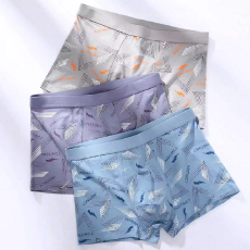 批发男士内裤男生纯棉抗菌透气四角裤头青少年大码<b class='q'>运动</b>平角短裤衩底裤