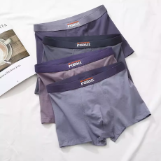 批发26新款舒适男士内裤男纯棉抑菌四角裤男生平角裤青少年短裤头秋冬