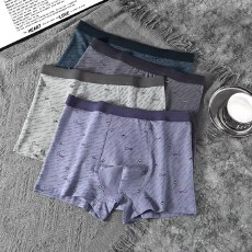 批发男士内裤纯棉秋冬季青年男学生平角裤大码透气抑菌四角裤男人短裤