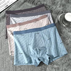 男士内裤匹马纯棉10A抗菌透气新款中腰纯棉男生四角青少年平角裤
