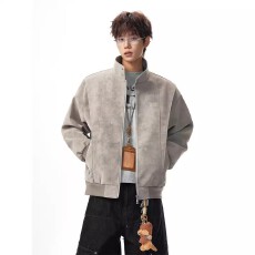 美式复古棒球领夹克男士休闲宽松外套春秋季潮流百搭上衣