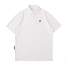 批发潮牌翻领 T恤夏季新款宽松百搭时尚潮流舒适透气简约休闲男士上衣