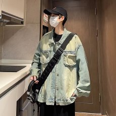 批发潮牌夹克外套宽松百搭时尚潮流帅气休闲上衣舒适透气显瘦男士穿搭