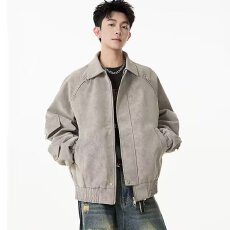 批发韩版潮流宽松夹克时尚百搭休闲舒适显瘦帅气简约青年外套