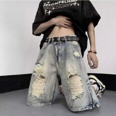 批发潮工装短裤宽松薄款透气百搭ins风潮流显瘦夏季<b class='q'>男</b>士休闲五分裤子