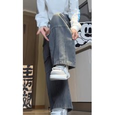 时尚宽松长袖T恤搭配工装裤男士休闲装