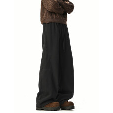 批发宽松加厚黑色休闲裤女潮牌春<b class='q'>秋</b>季必备时尚运动裤