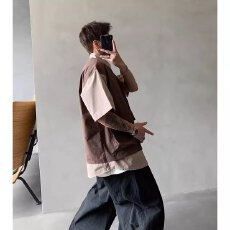 时尚休闲工装马甲男士多口袋无袖上衣夏季薄款外套潮流