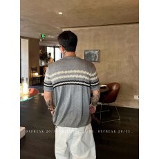 男士波点拼接T恤夏季宽松短袖时尚潮流休闲装百搭上衣