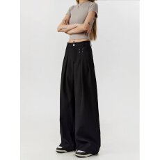 时尚宽松休闲裤男士透气舒适百搭黑色长裤适合各类场合