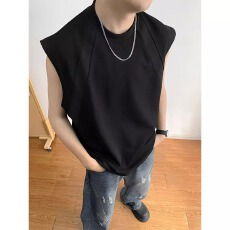 批发时尚简约男士无袖背心透气舒适适合夏季休闲运动外出穿搭