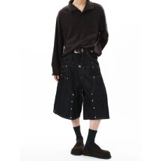 批发<b class='q'>时尚</b>男士短裤牛仔材质设计舒适透气休闲百搭修身款式适合夏季穿