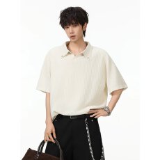 批发时尚休闲男士宽松T恤短袖衬衫简约百搭<b class='q'>夏</b>季上衣潮流服饰