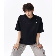 批发时尚简约灰色短袖<b class='q'>T</b><b class='q'>恤</b>舒适透气休闲<b class='q'>男</b>士上衣百搭潮流设计