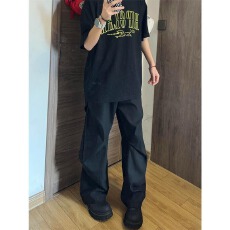 批发时尚百搭男士短袖T恤新款个性印花休闲舒适透气上衣