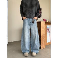 批发时尚宽松牛仔裤经典百搭休闲男士潮流牛仔长裤秋<b class='q'>冬</b>新品